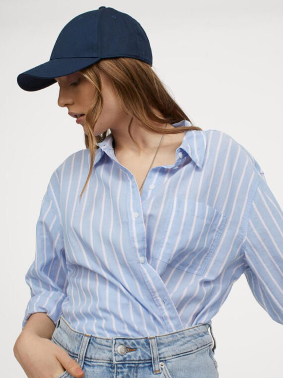 Camisa de algodón a rayas