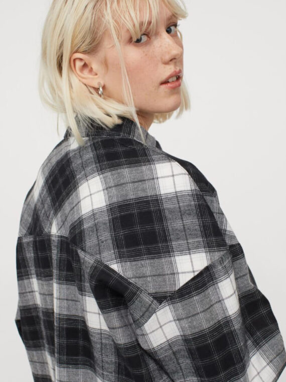Camisa de franela de algodón